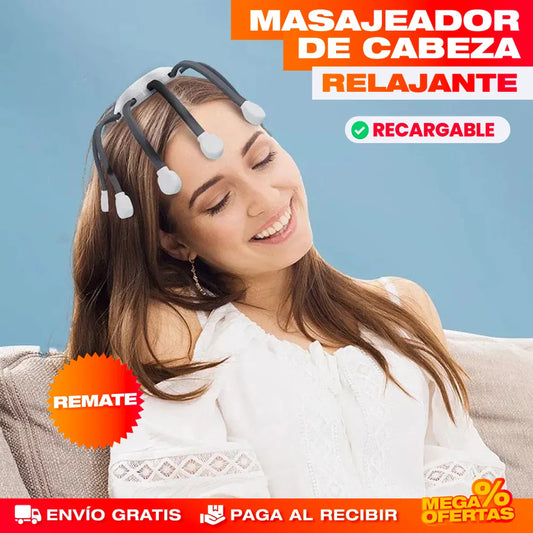 MASAJEADOR DE CABEZA RELAJANTE RECARGABLE