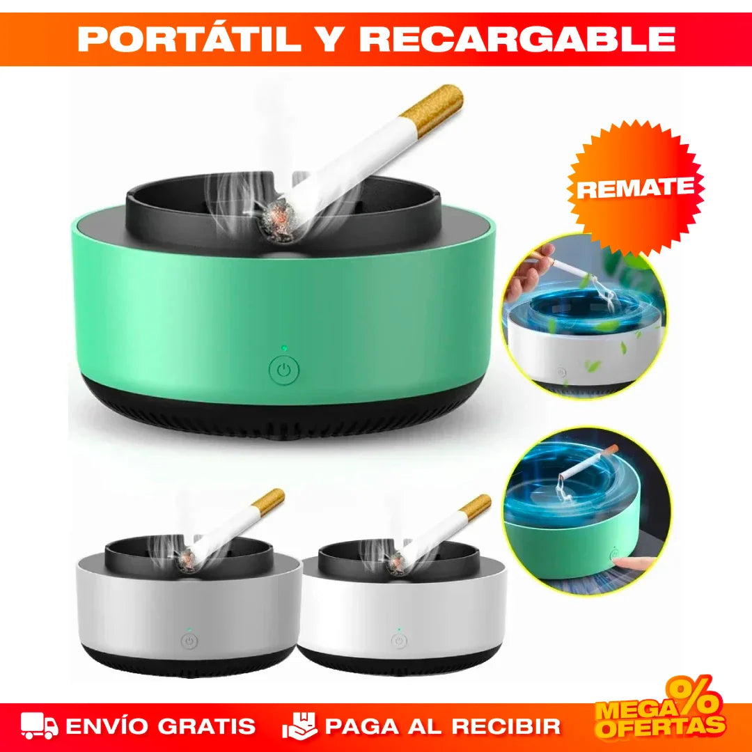 CENICERO Y PURIFICADOR DE AIRE INTELIGENTE 2 EN 1