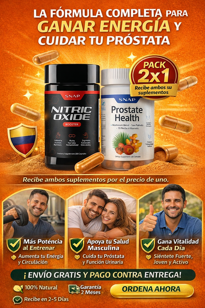 Pack 2x1 – Salud Prostática y Óxido Nítrico + Energía y Vitalidad Masculina